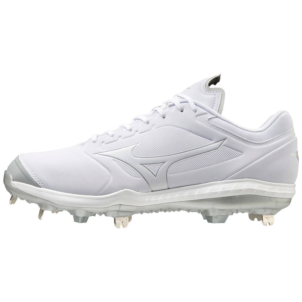 Mizuno Women's Sweep 5 Low Metal Softball Cleats White (320617-IYX)